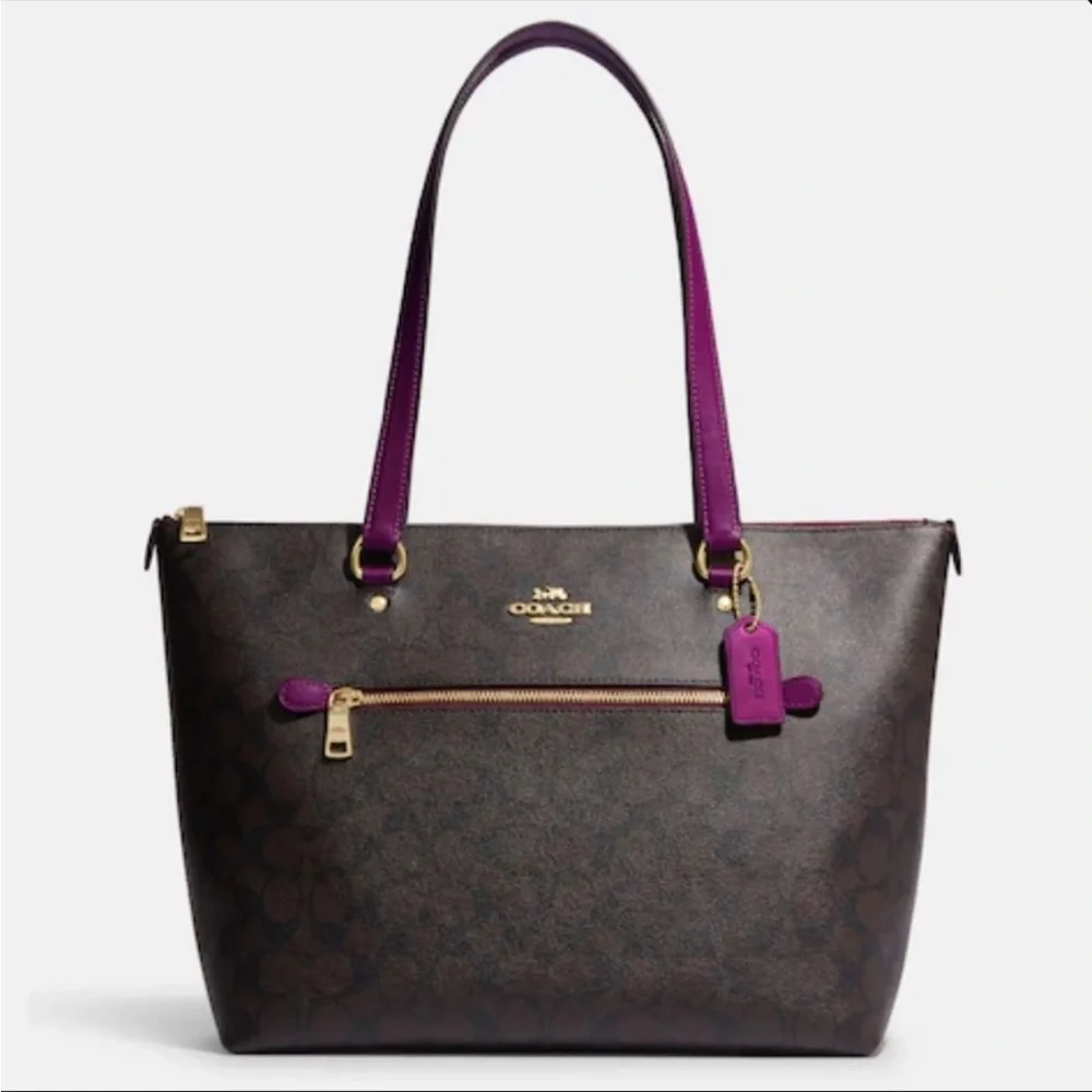 Coach Gallery Tote In Signature Canvas New - Picture 3 of 15
